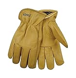 KINCO 98RL-XXL Men's Lined Cowhide Gloves, Heat Keep Lining, Keystone Thumb, XX-Large, Golden by KIN