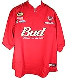 Dale Earnhardt Jr # 8 Budweiser NascarヴィンテージPitシャツレッドMedium