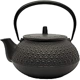 岩鋳 Iwachu 鉄瓶兼用急須 5型新亀甲 黒焼付 0.65L ホーロー無し 直火可 南部鉄器 12804