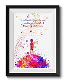 uhomate The Little Prince Fox Le Petit Prince Little Princeホームキャンバス印刷ウォールアート記念ギフトベビーギフトインスピレーション引用符壁