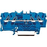 WAGO(ワゴ) スプリング式中継端子台 2001シリーズ4線式用 青色 20011404PK