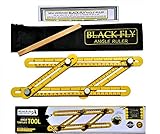 ImprovedブラックFlyユニバーサル角度定規FinderテンプレートツールUnique DIYギフトセットメンズレディース70 % Stronger究極angleizerすべてアルミノブカーペン