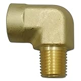 Western Enterprises BL-4HP Pipe Thread Elbows, Connector, 3,000 PSIG, Brass, 1/4 (NPT), Female/male 