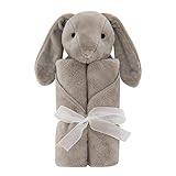 IWELY ブランケット ベビー 可愛い おしゃれ キャラクター ニット ひざかけ　暖かい 柔らかい 昼寝に対応 冷房対策春・夏・秋用 ベッド ソファー用 オフィス用 丸洗い可 兎 ゾウ 毛布 (グレ