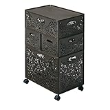 切り絵風スタッキングバスケット　　ブラウン