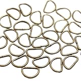 [KUKU工房] Dカン レザークラフト金具 (内径10mm, アンティークゴールド) 30個入