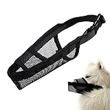 MUYYIKA 犬 口輪 犬用マズル メッシュマスク 拾い食い 防止 かじり防止 噛み防止 (ブラック XS)