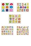 yasushoji 木のおもちゃ 知育玩具 図形 パズル 形はめ 絵 合わせ 幼児 プレゼント お祝い おもちゃ (タイプE)