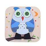 Domybest パズル 木製パズル 子供おもちゃ 木のおもちゃ 知育玩具 木製 玩具 3歳以上 フクロウ模様 カラフル 視覚刺激 お祝い ギフト 記念日 誕生日