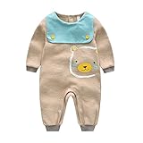 ベビー服 乳児服 ロンパース カバーオール ふわふわ 着ぐるみ パジャマ 冬 (73cm/6-9ヶ月)