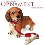 ドアキャッチャー付きオーナメント犬　ダックス　赤首輪