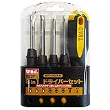（業務用5セット）TRAD ドライバーセット/作業工具 【8本組】 MGマグネット入り TDS-81 〔業務用/DIY用品/日曜大工〕