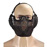 k-outdoor 防刃マスク 作業用 顔プロテクター カットガード 切れない 怪我防止 ワイヤ 切り裂き防止 男女兼用 (ブラック)
