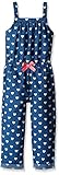 Little Lass Baby Girls' Jumpsuit Heart Print Chambray 12 Months [並行輸入品]