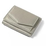 [ブランポム] 財布 レディース ミニ財布 三つ折り 本革 レザー コンパクト おしゃれ bp-1075 グレー