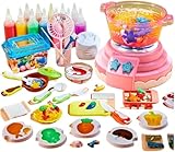 EZweekend子供の安全なDIY料理のおもちゃセット|バウンスクッキングごっこ遊び鍋ポータブルバブルエジソン (12本入りです,ピンクです)