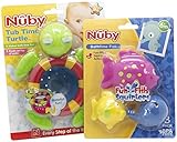 Nuby Fun Fish Bath Squirters & Floating Tub Time Turtle Bundle [並行輸入品]