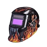 NUZAMAS 自動遮光溶接面 液晶フィルター 遮光速度0.0002秒 ソーラー充電式溶接マスク・溶接ヘルメット DIN4 / 9-13 UV / IV保護DIN16