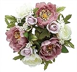 エルアーツ 造花 ヌベールローズリング 直径12cm・花径2~6.5cm モーブ E3787-19