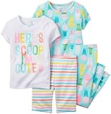 カーターズ Carter's パジャマ 半袖 2枚 ＆ 半ズボン ＆ 長ズボン 綿リブ100% 2組セット 4-Piece Snug Fit Cotton PJs 24M (83-86cm)