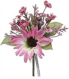 エルアーツ 造花 サンデージーバンドル 全長18cm・花径7cm モーブ E3742-19
