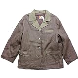 英国紳士 フォーマルに映える天然貝殻ボタン贅沢に使用した麻混テーラードジャケット（濠Du）ウッド 85cm