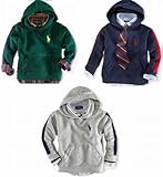 Ralph Lauren（ラルフ ローレン）プルオーバー パーカー（紺色・灰色・緑色）【月齢：2歳・3歳】（並行輸入品） (3T（3歳）, 紺色)