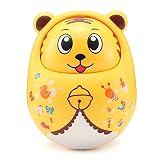 Torden Rattles Nodding人形ベビータンブラーおもちゃSweet Bell Musicalタンブラー子供クリスマスギフト新しい(イエロー)