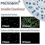 (4-Inch High Power Handshower with Hose) - Antimicrobial / Anti-Clog High-Pressure 6-setting Hand Sh