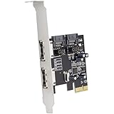JSER Xiwai PCI-E - 4ポート SATA 3.0 ESATA PCIE SATA3 6Gbps 拡張カード PCI-Eアダプター