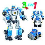 yeezee take-a-partロボット車のおもちゃ、Build Your Own Transformers With 30ピース建設セット – Including a Construtionロボ