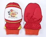 ワッペンを押すと「ピコピコ」とかわいい音が鳴る♪【アンパンマン】キッズ　キャラクター笛付きミトン手袋　トドラーサイズ　レッド