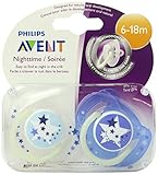 Philips AVENT BPA Free Night Time Pacifier, 6-18 Months, 2 Count Pack by Philips AVENT [並行輸入品]