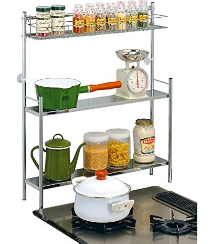 Amazon｜コンロサイド棚付スパイスラック（幅40cm）｜調味料