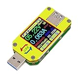 volflashy USBメーター 電圧計 電流計 Type-C USB 3.0 DC 抵抗 測定 充電器 テスター 携帯修理 UM34