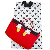 ディズニー　お昼寝布団　6点セット　保育園　ファスナー　バッグ　S-GU051 (黒（ミッキー）)