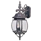 Maxim Lighting 1034RP Three Light Clear Glass Wall Lantern, Rust Patina [並行輸入品]