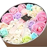 【BOXアレンジカラフル】フレグランス ソープフラワー　枯れないお花　クリスマス　お祝い　お見舞い　誕生日　送別会　卒業　入学のプレゼントに