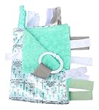 Sensory Baby Tag Blanket, Christian Prayer Baptism Dedication Blanket 14x18 Lovey by Baby Jack & Co 