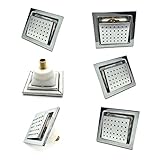 HomedecシャワーSpa真鍮スクエアマッサージジェットスプレーボディシャワーBodyspray 13 cmx12 cm perシャワージェットクロムFinish with命令( Pack of 6