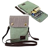 Dlames Canvas Small Cute Crossbody Cell Phone Purse Wallet Bag with Shoulder Strap for iPhone X iPho
