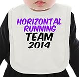 Horizontal Running Team 2014 Slogan ネクタイを有する有機ビブ Medium