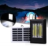 ソーラー充電式2W COB LEDウォールライト屋外ガーデンキャンプハイキングランプ