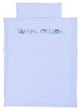Taftan Sweet Dreams Duvet Cover Set 100 x 135cm for Cot (Light Blue) by Taftan