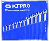 King Tony KT Pro A1204MR Combination Wrench 8mm to 19mm Metric 12-Point with Pouch, 12-Piece [並行輸入品]