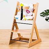 【ベビーチェア ハイチェア 高さ調節 木製 専用クッション付き】こどもと一緒に成長するチェア 高さ調節可能！ 安全ベルト付き ふかふかクッションセット チェア色：ナチュラル クッション色／柄：アニマル