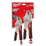 Milwaukee 48-22-3402 2-Piece Curved Jaw Locking Pliers with Grip [並行輸入品]