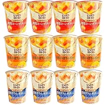 Amazon | じっくりコトコト こんがりパン入り カップスープ 3種 × 各4