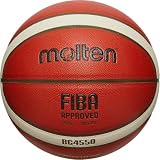 モルテン(molten) バスケットボール 小学生（特別競技ルール採用大会のみ） 中学生以上女子 6号球 検定球 オレンジ×アイボリー B6G4550