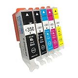Canon キヤノン用 プリンター 洗浄液 BCI-351+350/5MP用 (BK/C/M/Y/350BK) 【洗浄液/5色セット】 目詰まり 印字擦れ ノズル 汚れ 解消 クリーニング カートリッジ 純正と併用OK [安心国内 QR(WEB) 説明書] BCI 351 350 5MP 351BK 351C 351M 351Y 350BK 【nasia+製/Hyper互換】